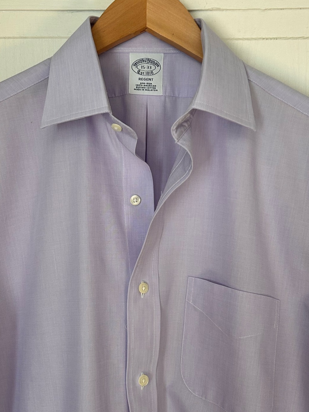 Brooks Brothers Light Lavender Dress Shirt